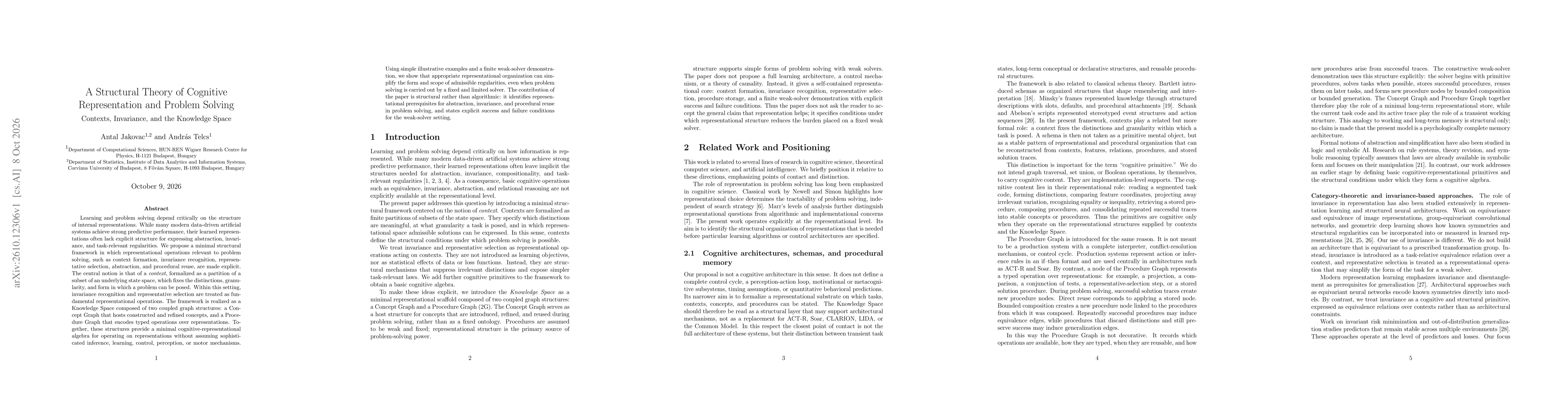 Thumbnail for A Structural Theory of Cognitive Representation and Problem Solving,Contexts, Invariance, and the Knowledge Space