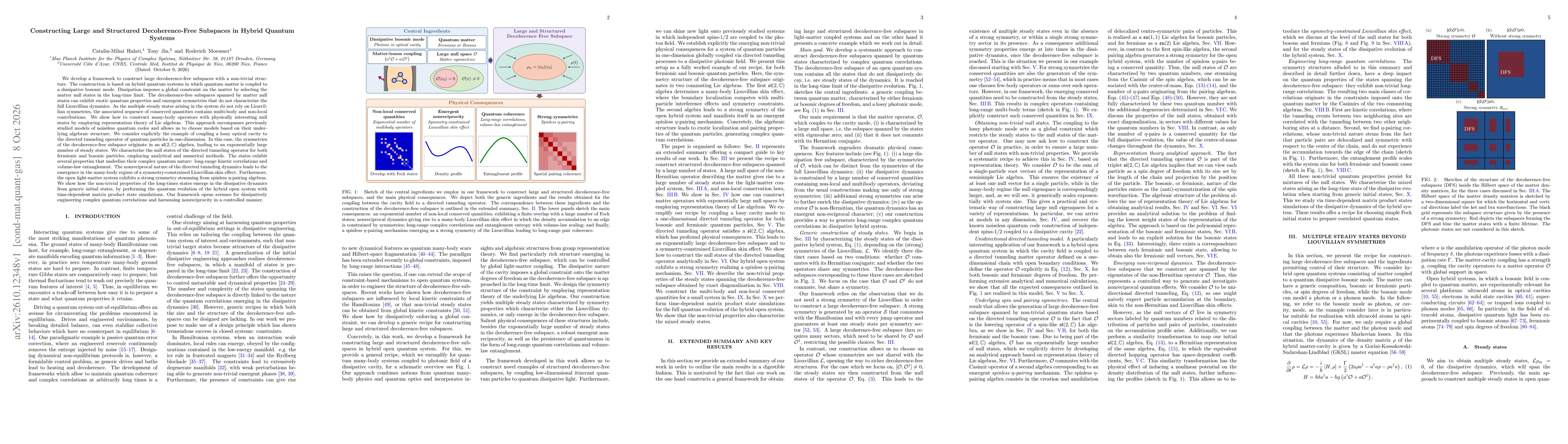 Thumbnail for Constructing Large and Structured Decoherence-Free Subspaces in Hybrid Quantum Systems