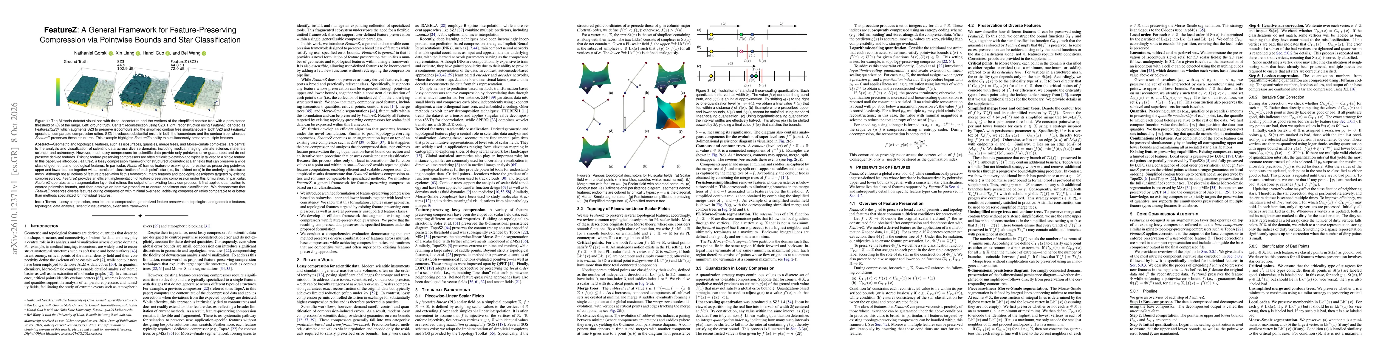 Thumbnail for FeatureZ: A General Framework for Feature-Preserving Compression via Pointwise Bounds and Star Classification