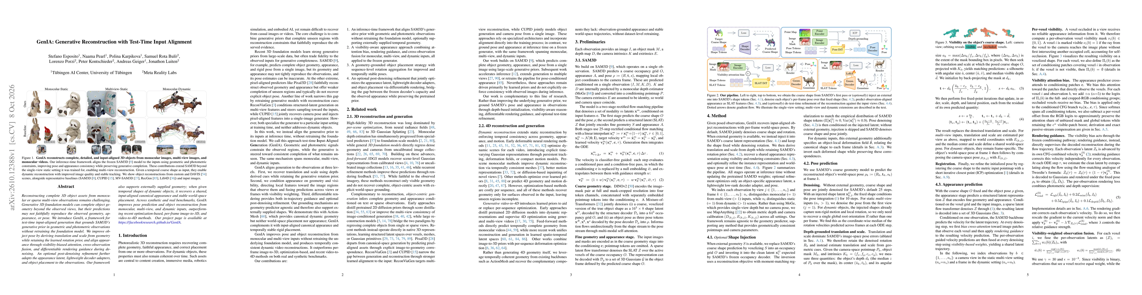 Thumbnail for GenIA: Generative Reconstruction with Test-Time Input Alignment