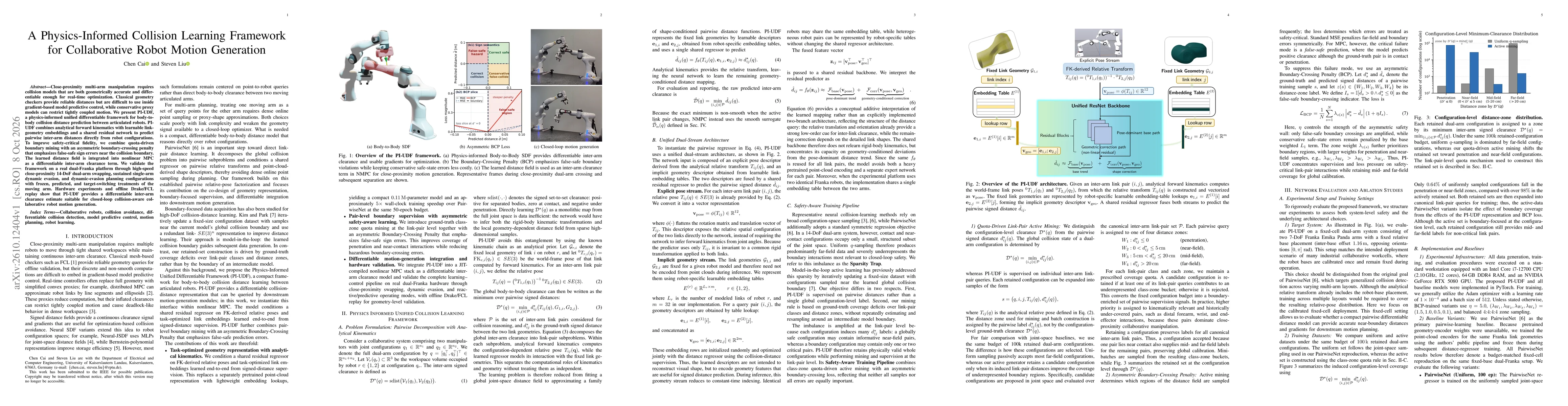 Thumbnail for A Physics-Informed Collision Learning Framework for Collaborative Robot Motion Generation