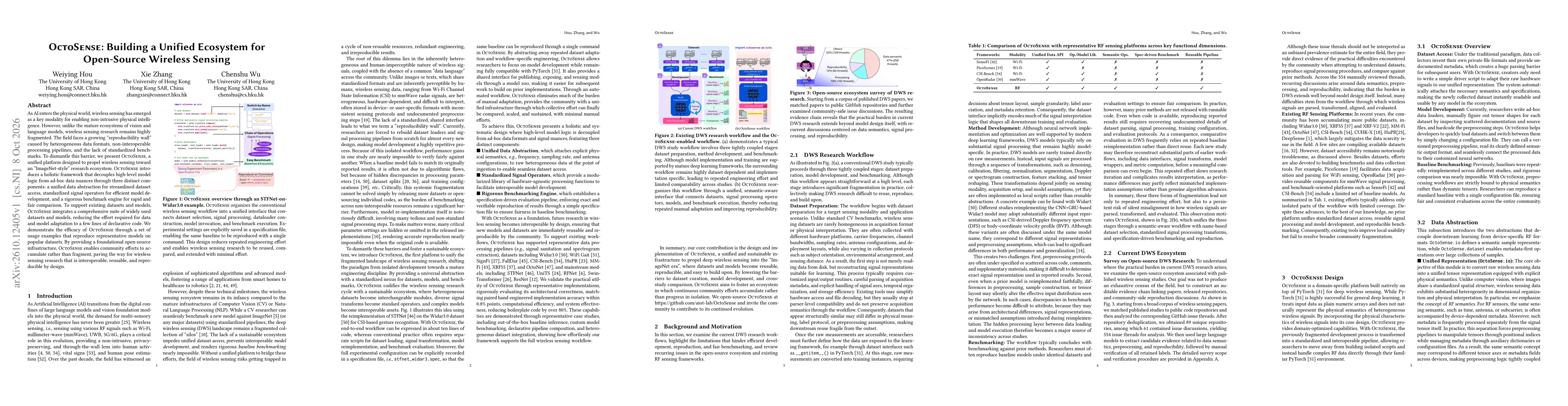 Thumbnail for OctoSense: Building a Unified Ecosystem for Open-Source Wireless Sensing