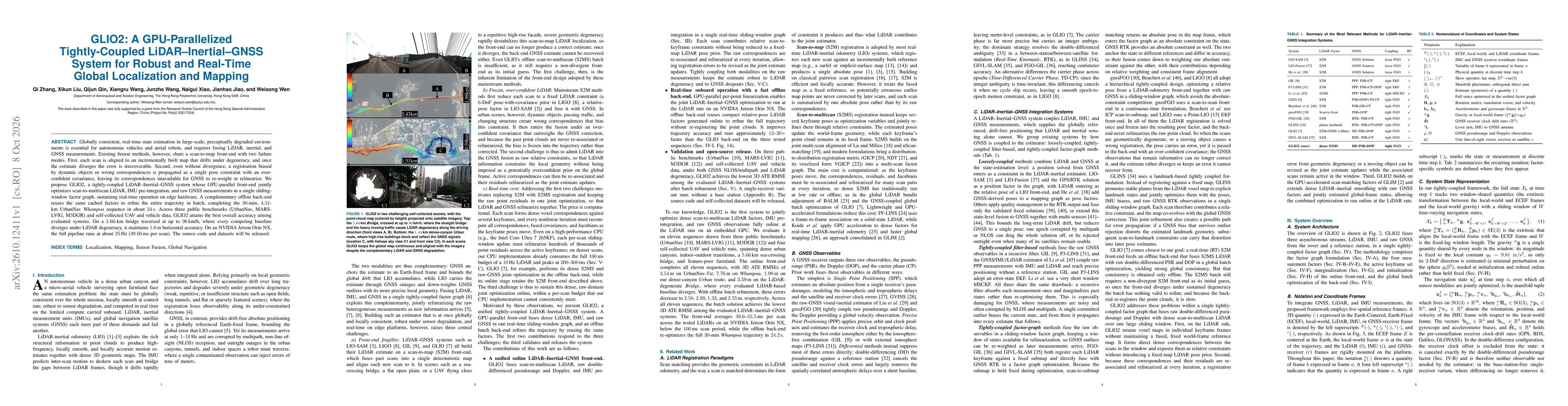 Thumbnail for GLIO2: A GPU-Parallelized Tightly-Coupled LiDAR-Inertial-GNSS System for Robust and Real-Time Global Localization and Mapping