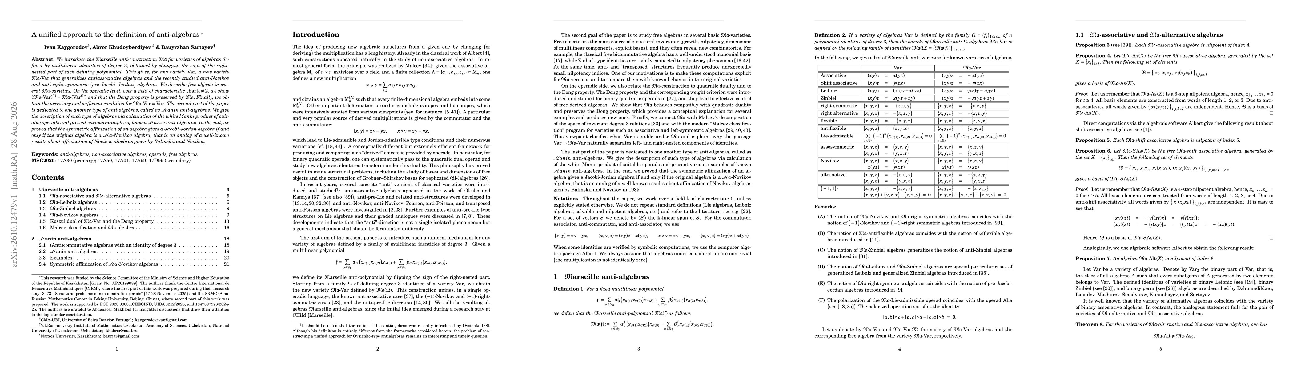 Thumbnail for A unified approach to the definition of anti-algebras