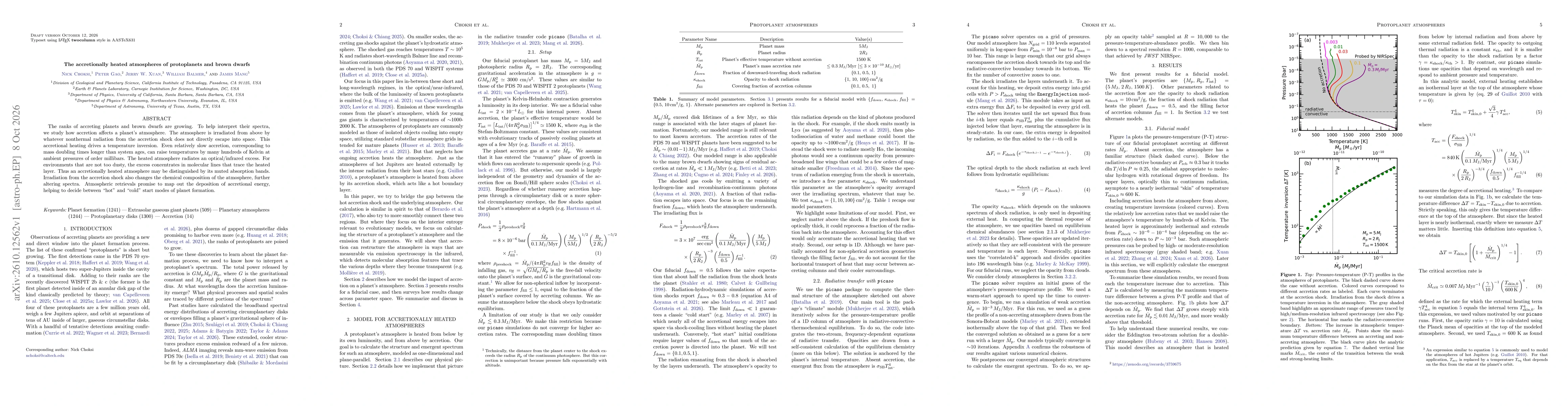 Thumbnail for The accretionally heated atmospheres of protoplanets and brown dwarfs