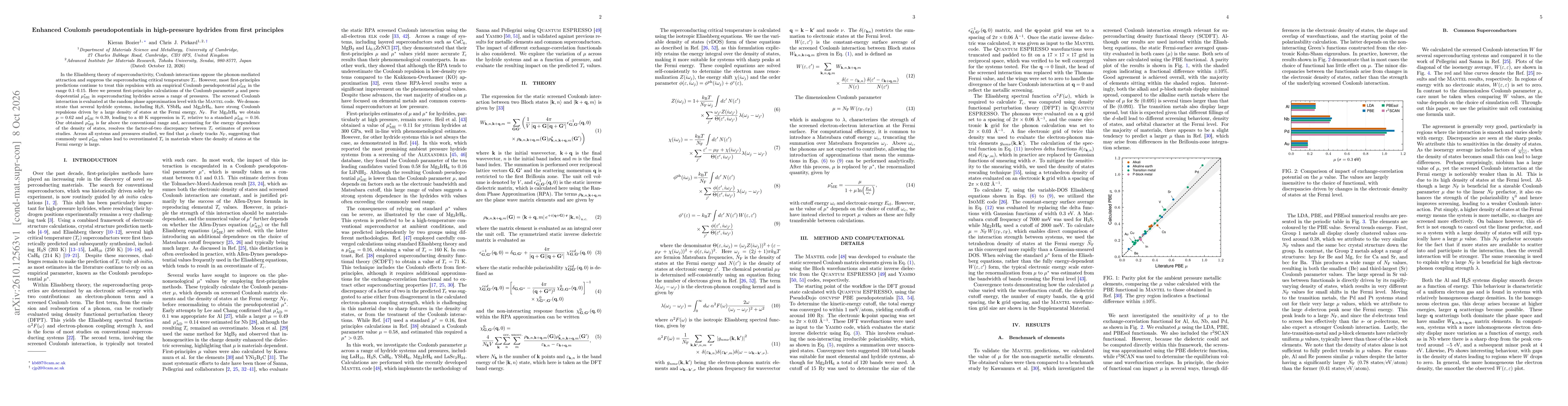 Thumbnail for Enhanced Coulomb pseudopotentials in high-pressure hydrides from first principles
