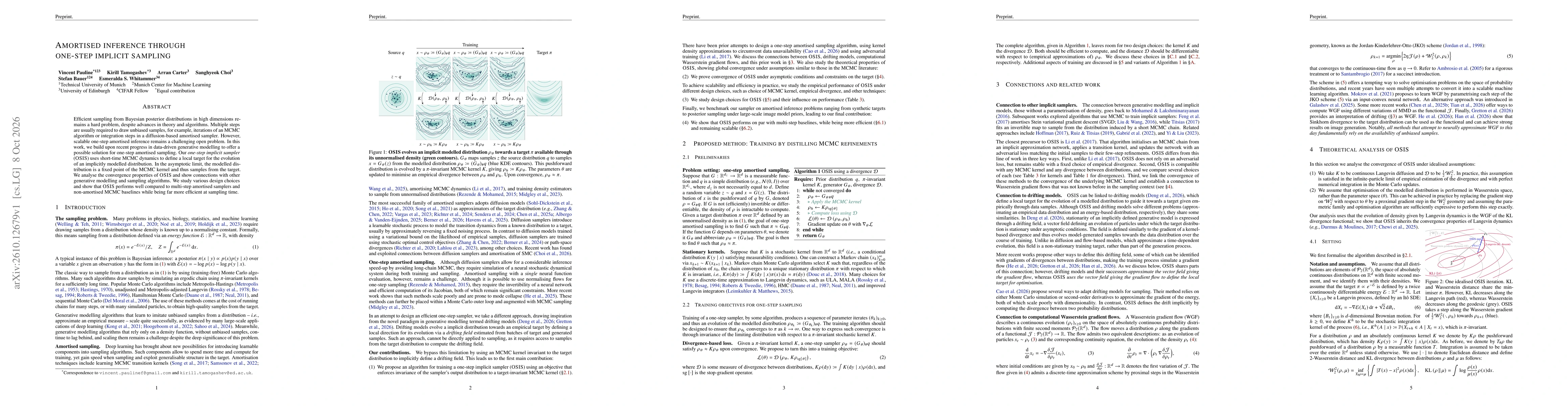 Thumbnail for Amortised Inference through One-Step Implicit Sampling