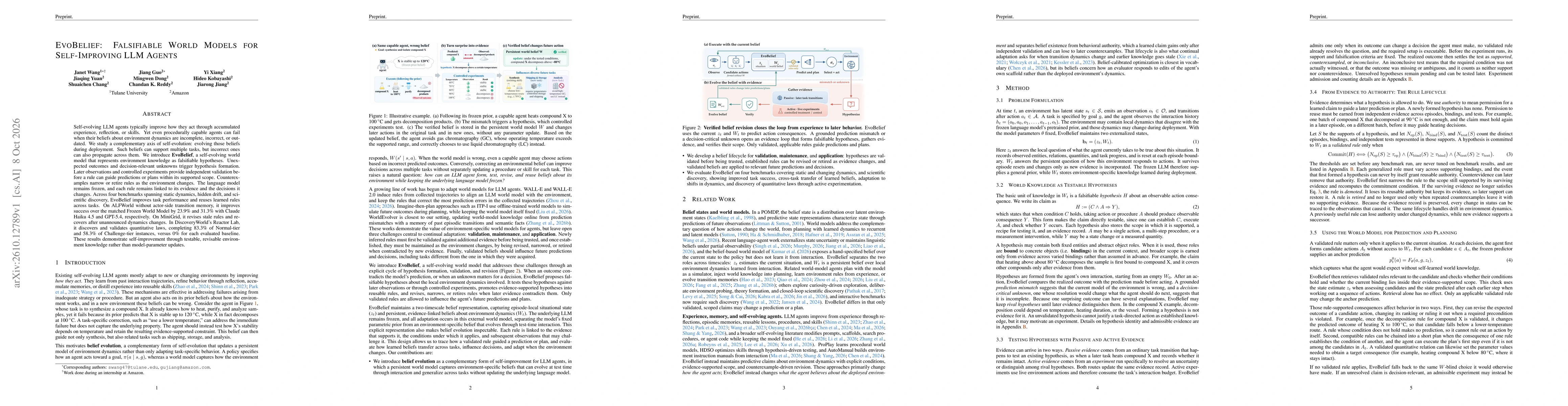Thumbnail for EvoBelief: Falsifiable World Models for Self-Improving LLM Agents