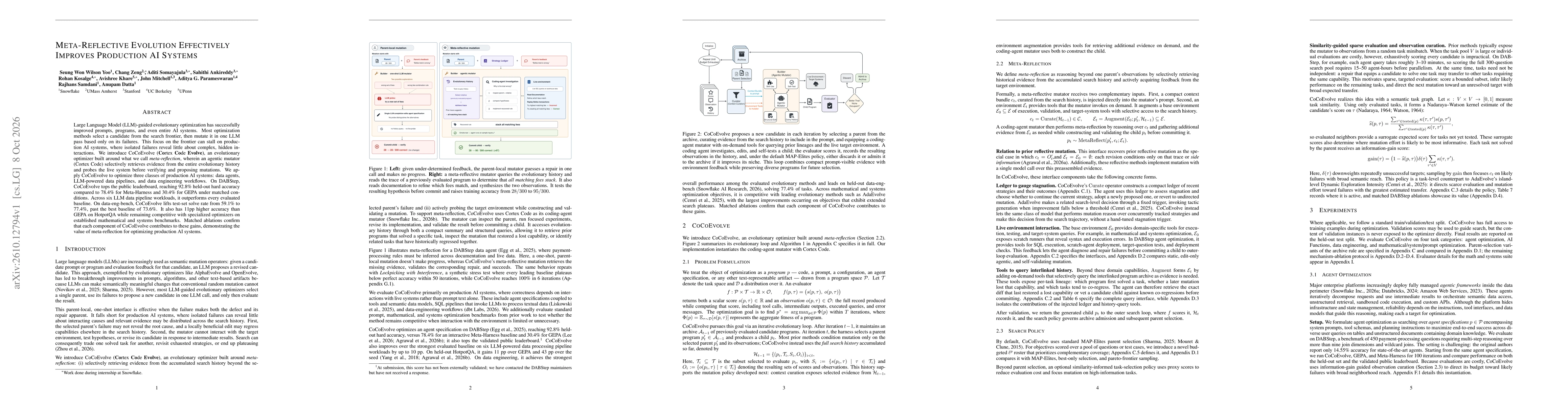 Thumbnail for Meta-Reflective Evolution Effectively Improves Production AI Systems