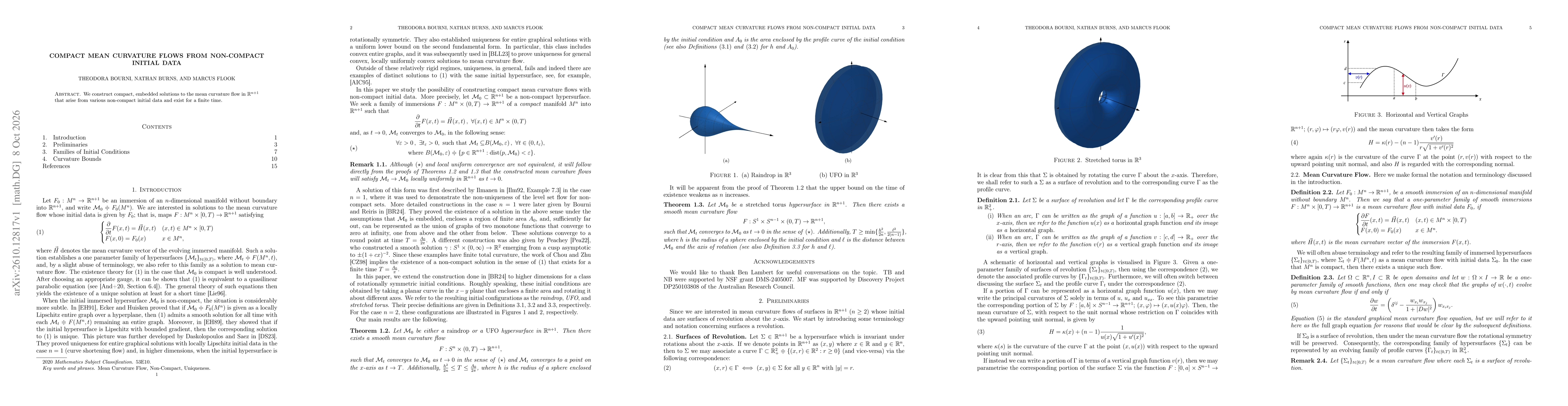 Thumbnail for Compact Mean Curvature Flows from Non-Compact Initial Data