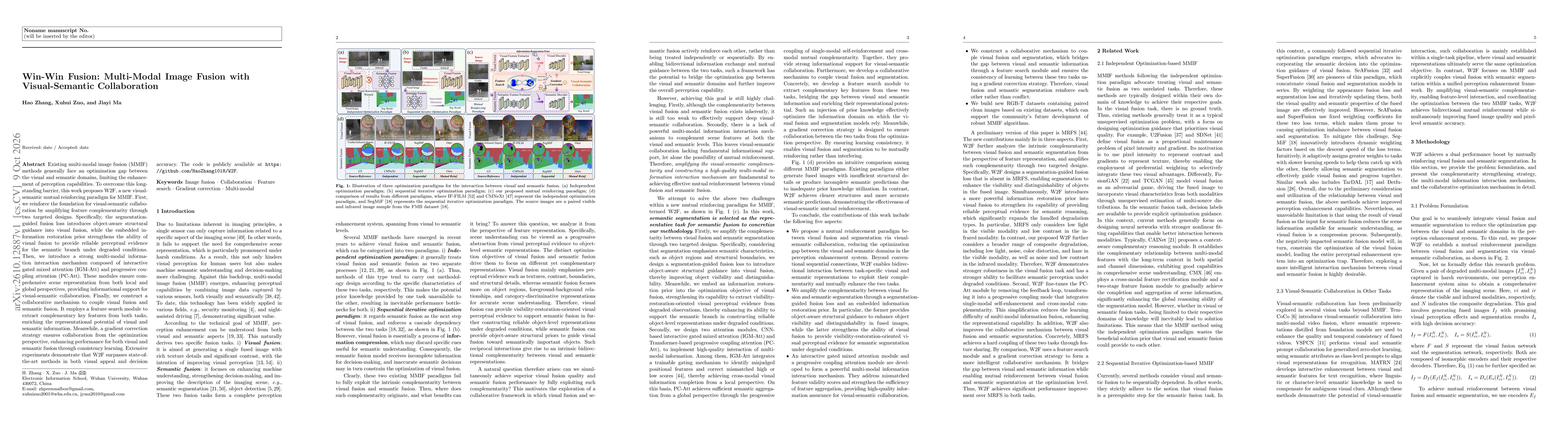 Thumbnail for Win-Win Fusion: Multi-Modal Image Fusion with Visual-Semantic Collaboration