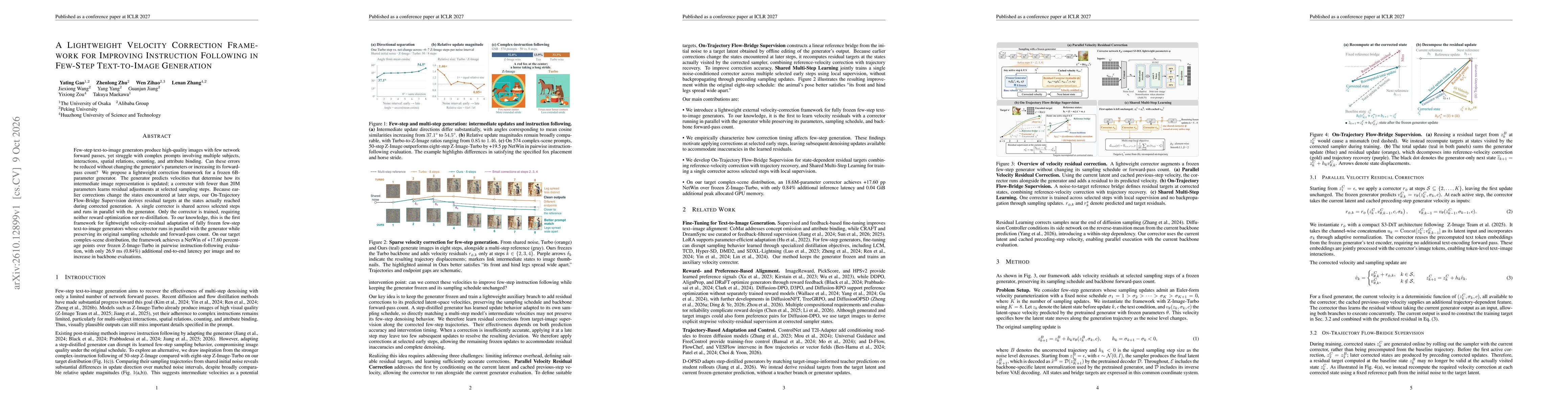 Thumbnail for A Lightweight Velocity Correction Framework for Improving Instruction Following in Few-Step Text-to-Image Generation