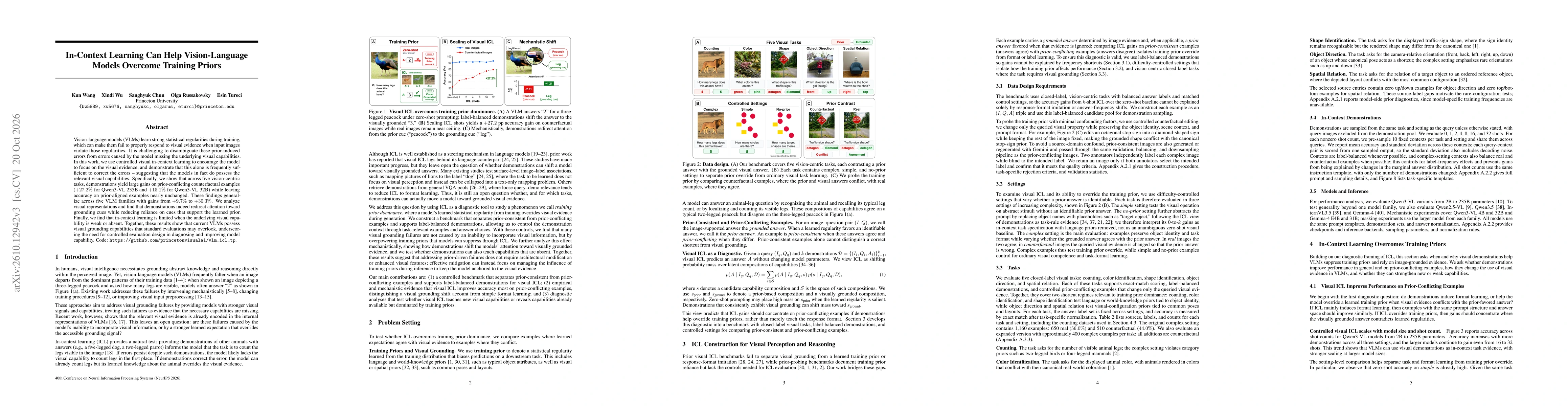 Thumbnail for In-Context Learning Can Help Vision-Language Models Overcome Training Priors