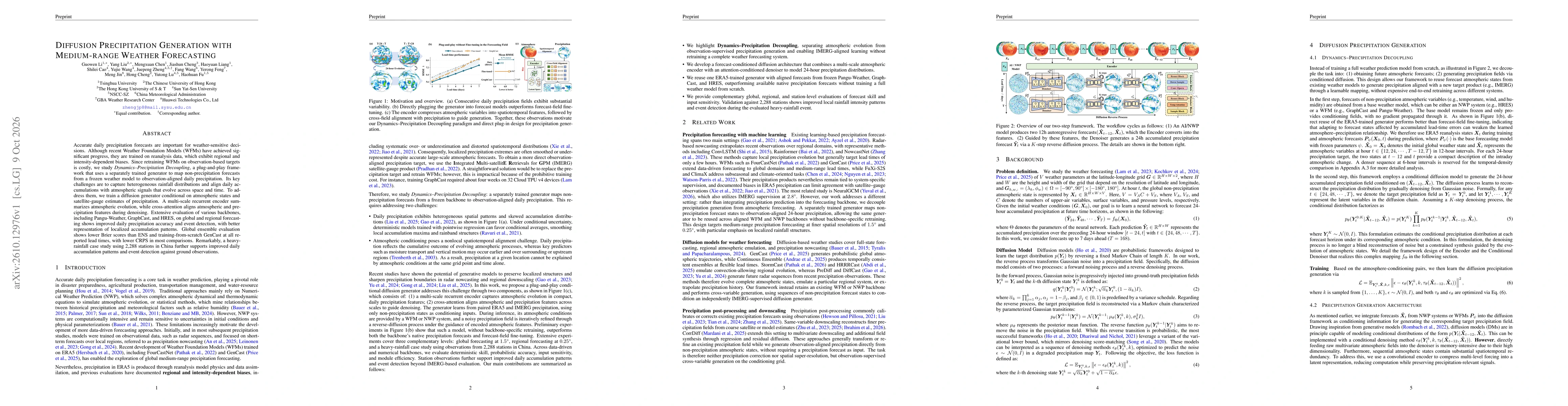 Thumbnail for Diffusion Precipitation Generation with Medium-range Weather Forecasting