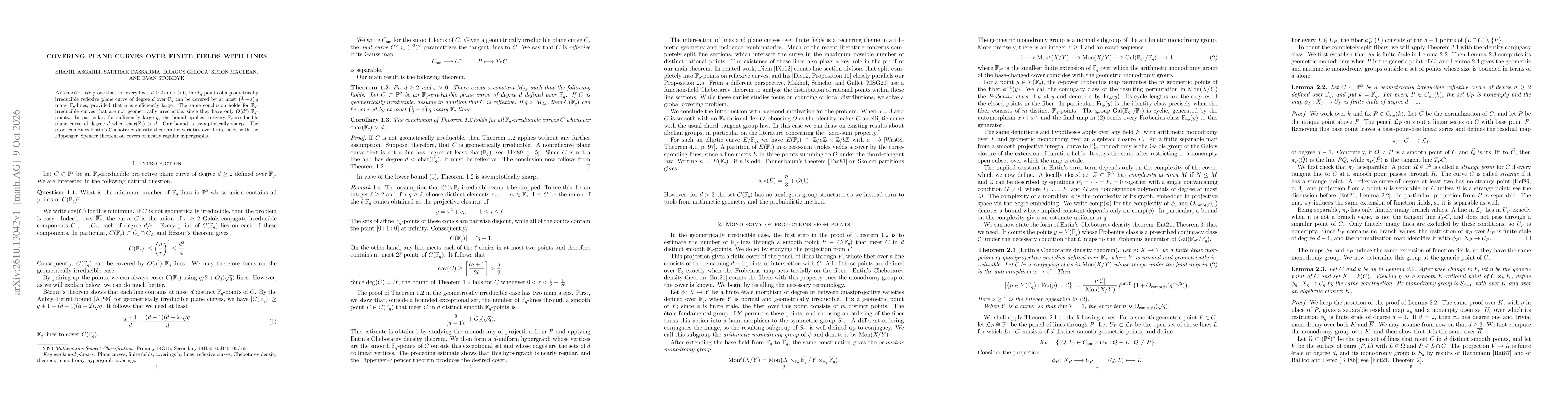 Thumbnail for Covering plane curves over finite fields with lines