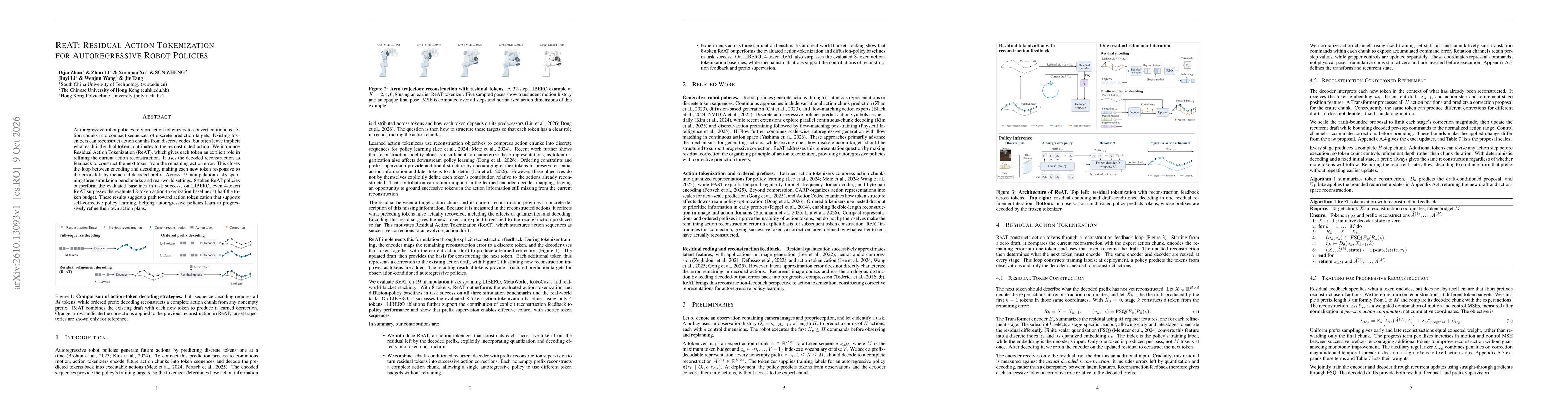 Thumbnail for ReAT: Residual Action Tokenization for Autoregressive Robot Policies