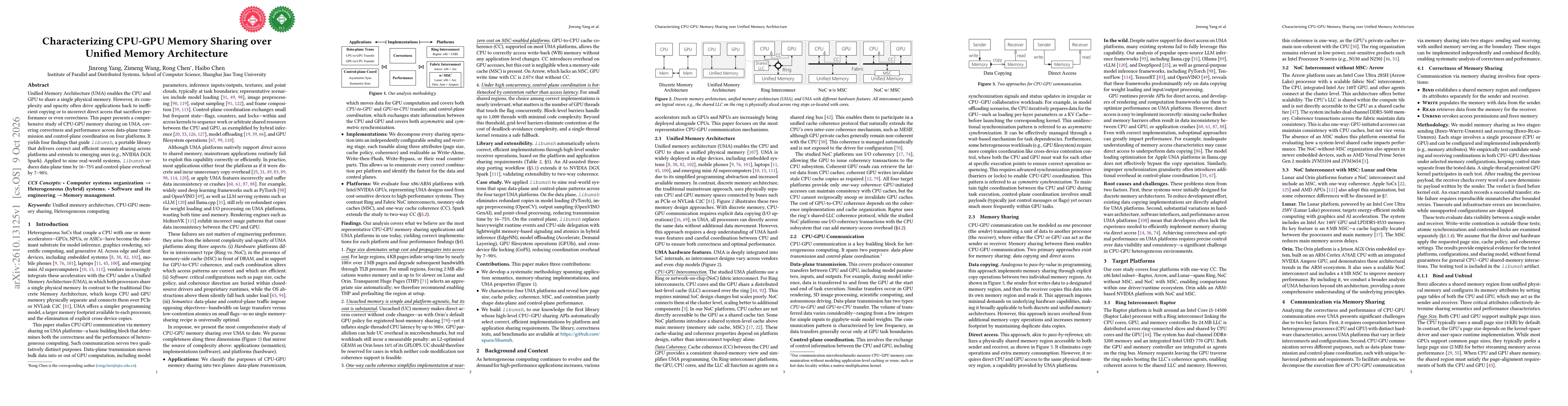 Thumbnail for Characterizing CPU-GPU Memory Sharing over Unified Memory Architecture