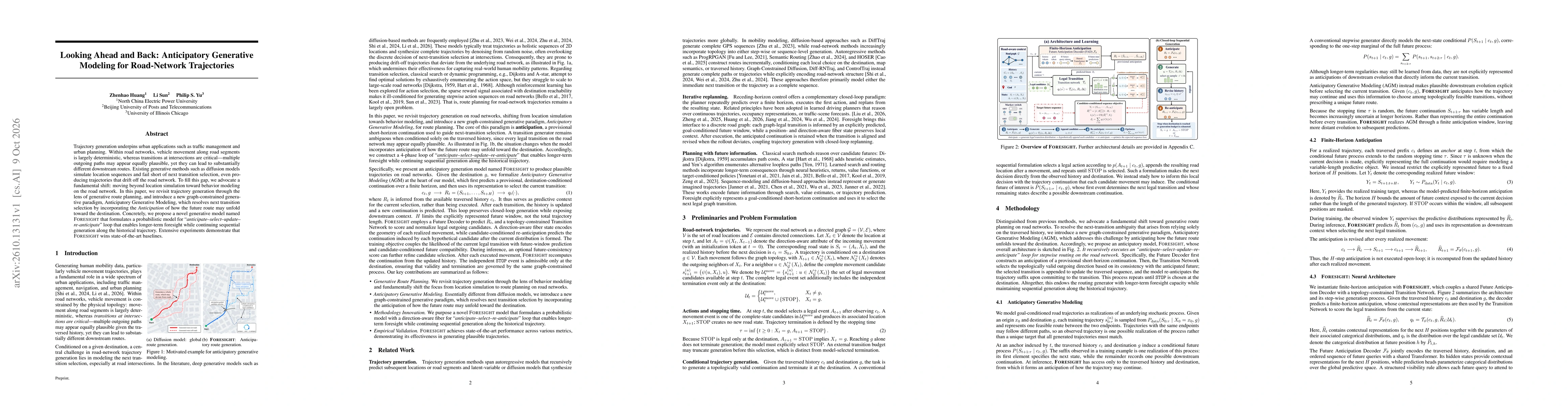 Thumbnail for Looking Ahead and Back: Anticipatory Generative Modeling for Road-Network Trajectories