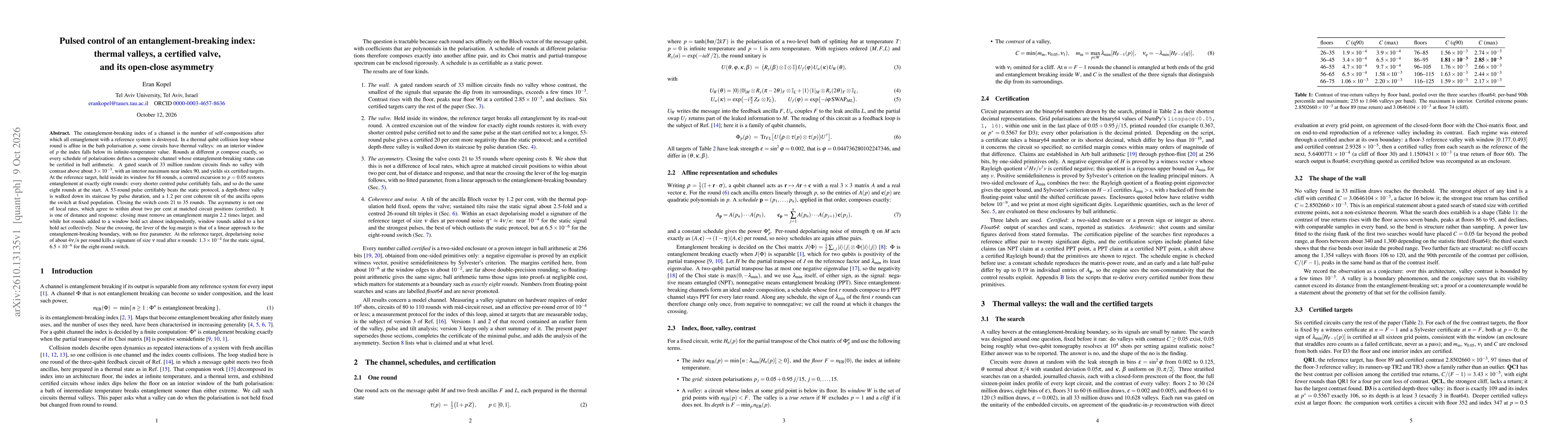 Thumbnail for Pulsed control of an entanglement-breaking index: thermal valleys, a certified valve, and its open-close asymmetry