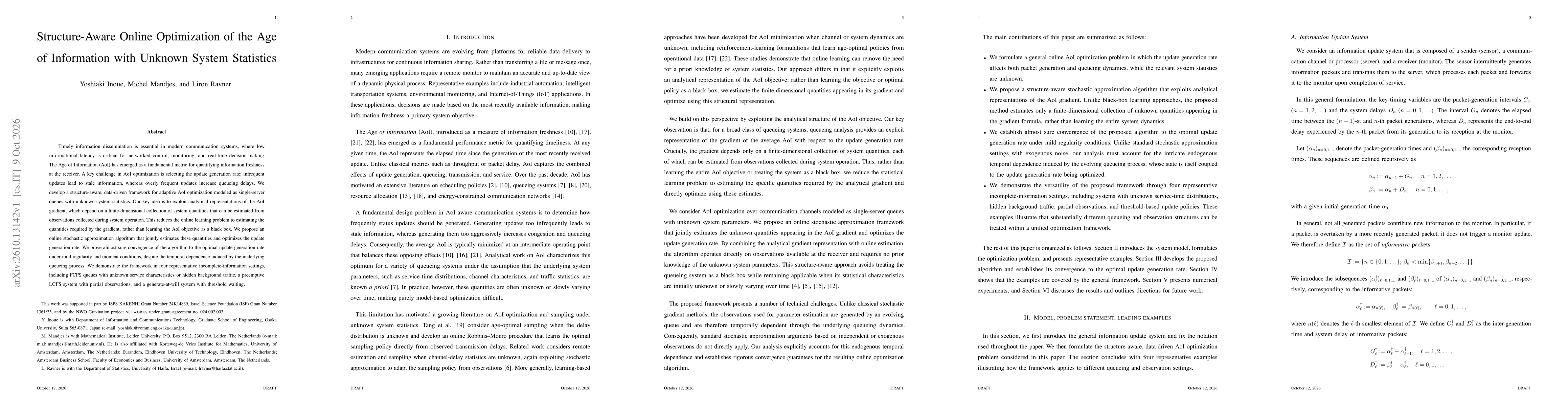 Thumbnail for Structure-Aware Online Optimization of the Age of Information with Unknown System Statistics