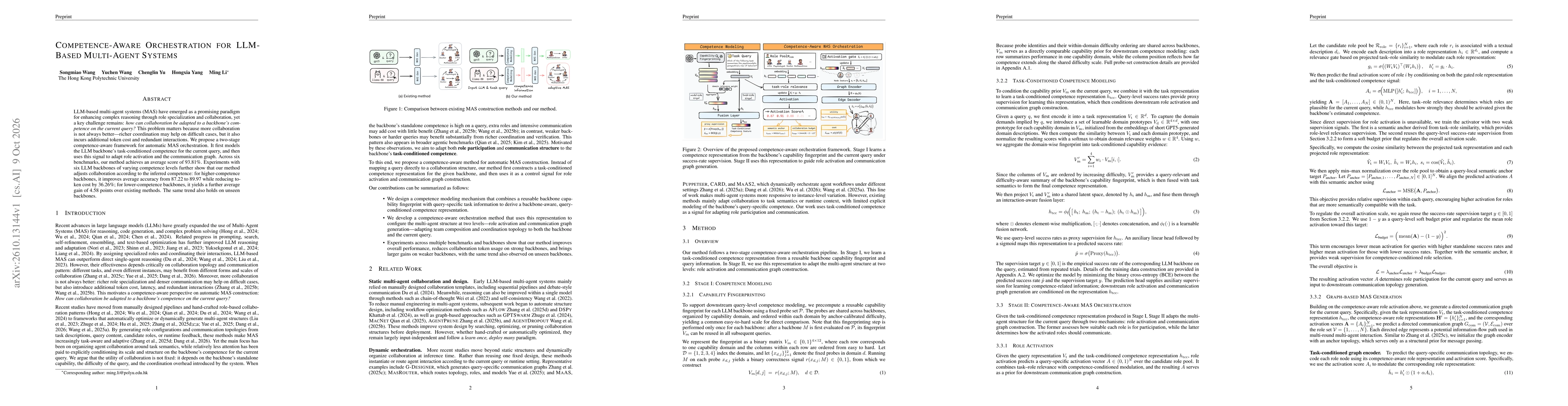 Thumbnail for Competence-Aware Orchestration for LLM-Based Multi-Agent Systems