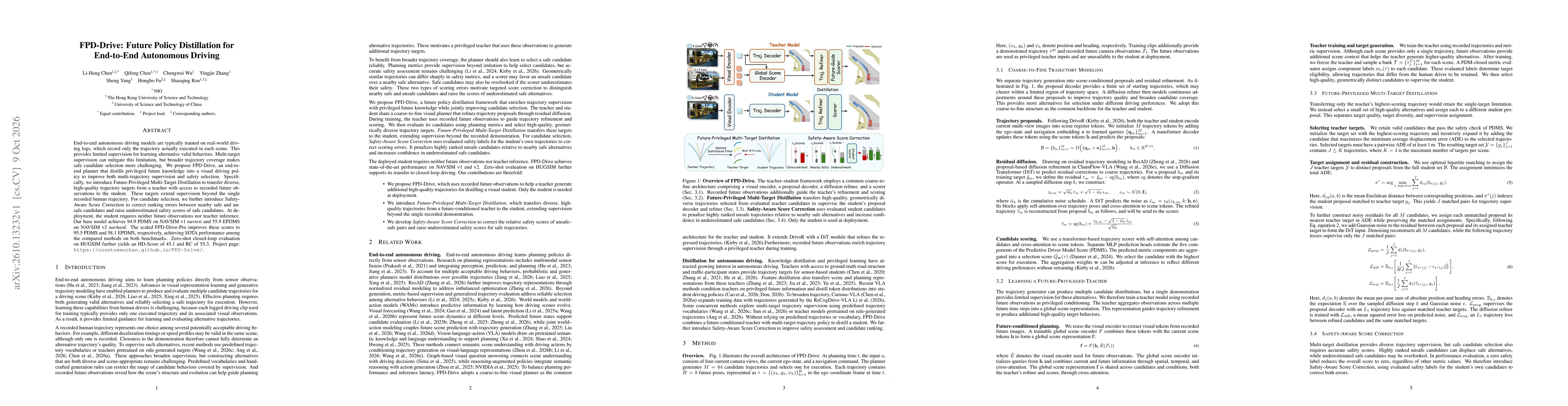 Thumbnail for FPD-Drive: Future Policy Distillation for End-to-End Autonomous Driving