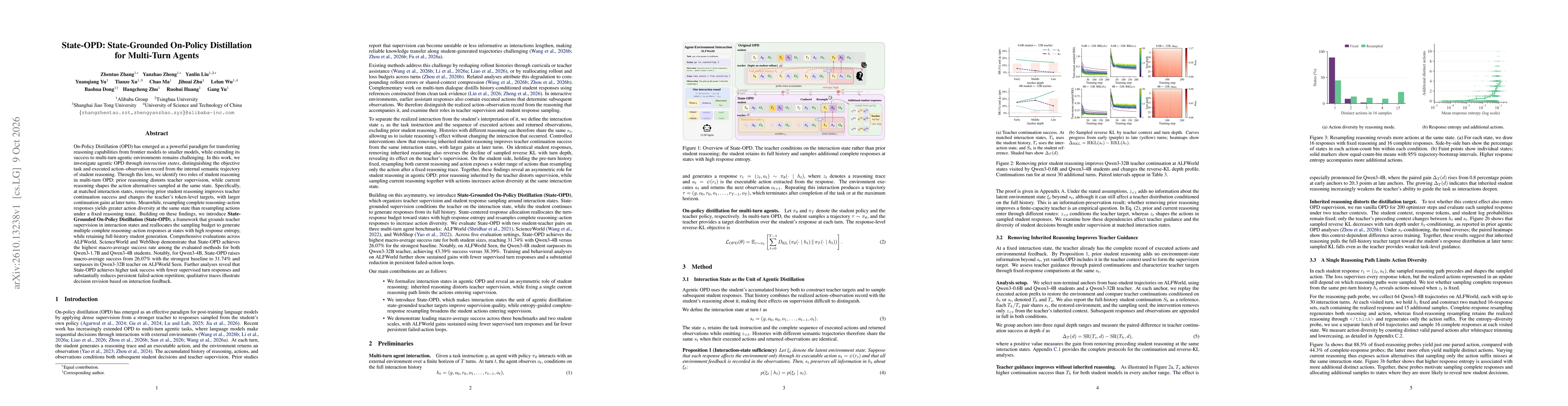 Thumbnail for State-OPD: State-Grounded On-Policy Distillation for Multi-Turn Agents