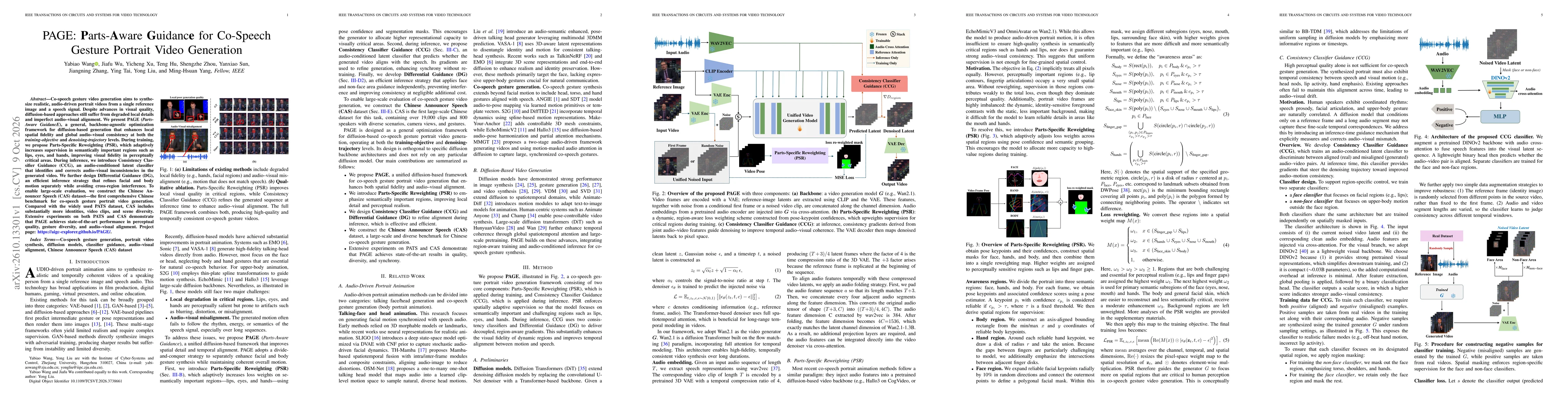 Thumbnail for PAGE: Parts-Aware Guidance for Co-Speech Gesture Portrait Video Generation