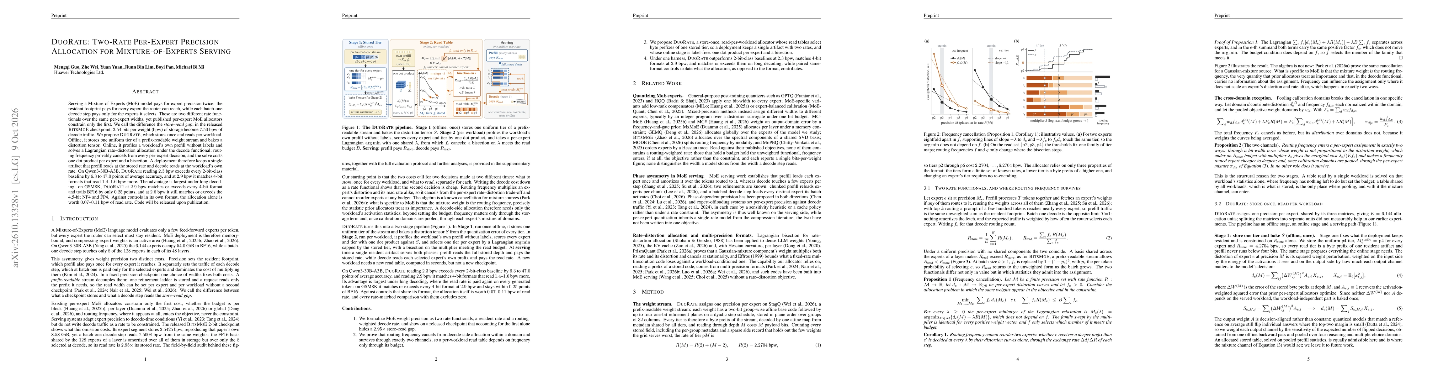 Thumbnail for DuoRate: Two-Rate Per-Expert Precision Allocation for Mixture-of-Experts Serving