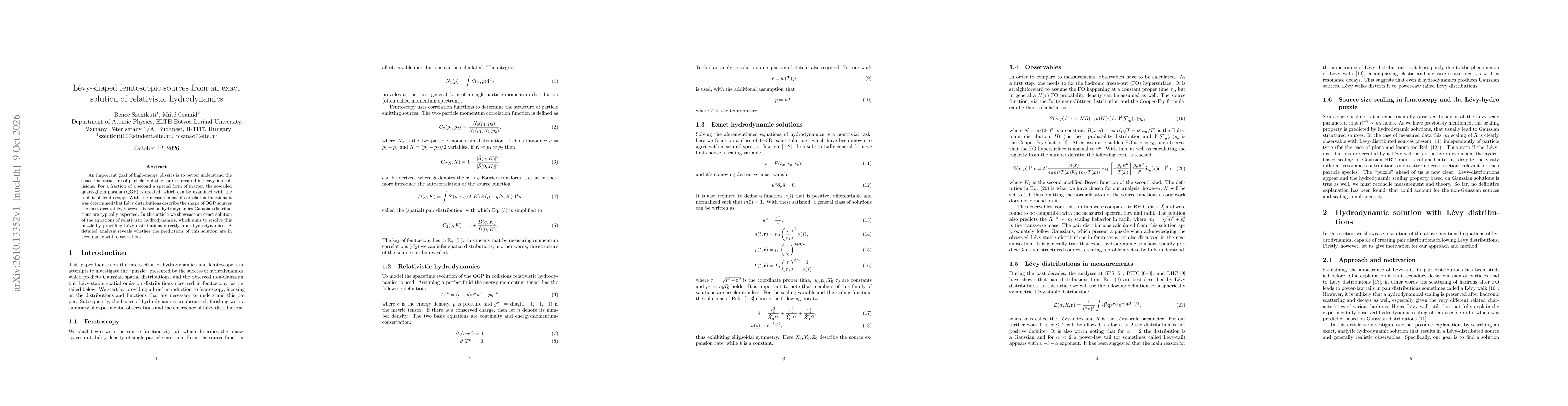 Thumbnail for Levy-shaped femtoscopic sources from an exact solution of relativistic hydrodynamics