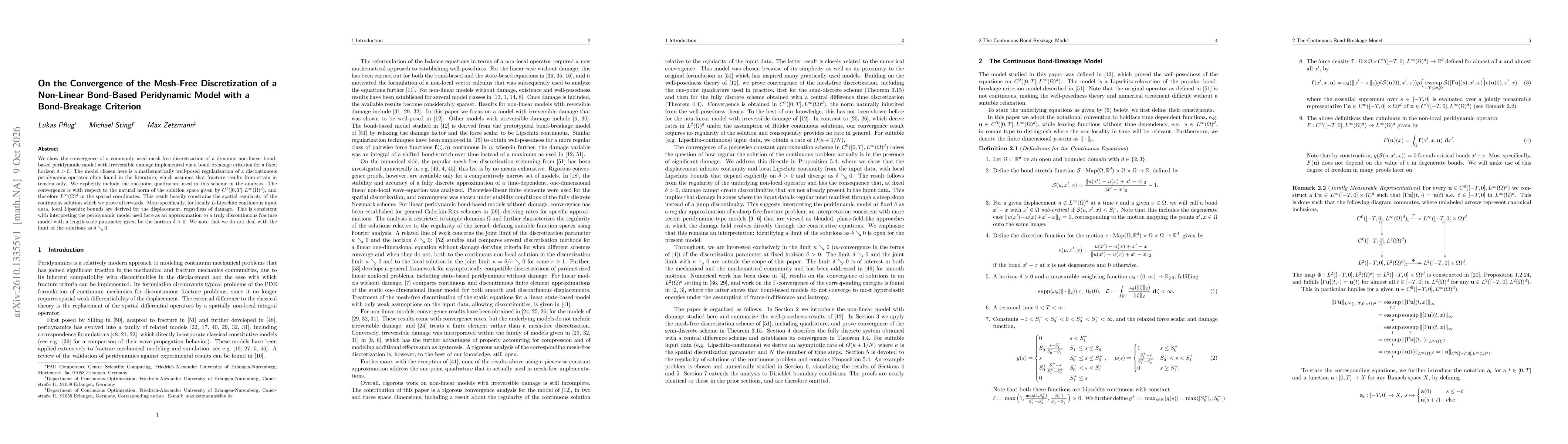 Thumbnail for On the Convergence of the Mesh-Free Discretization of a Non-Linear Bond-Based Peridynamic Model with a Bond-Breakage Criterion