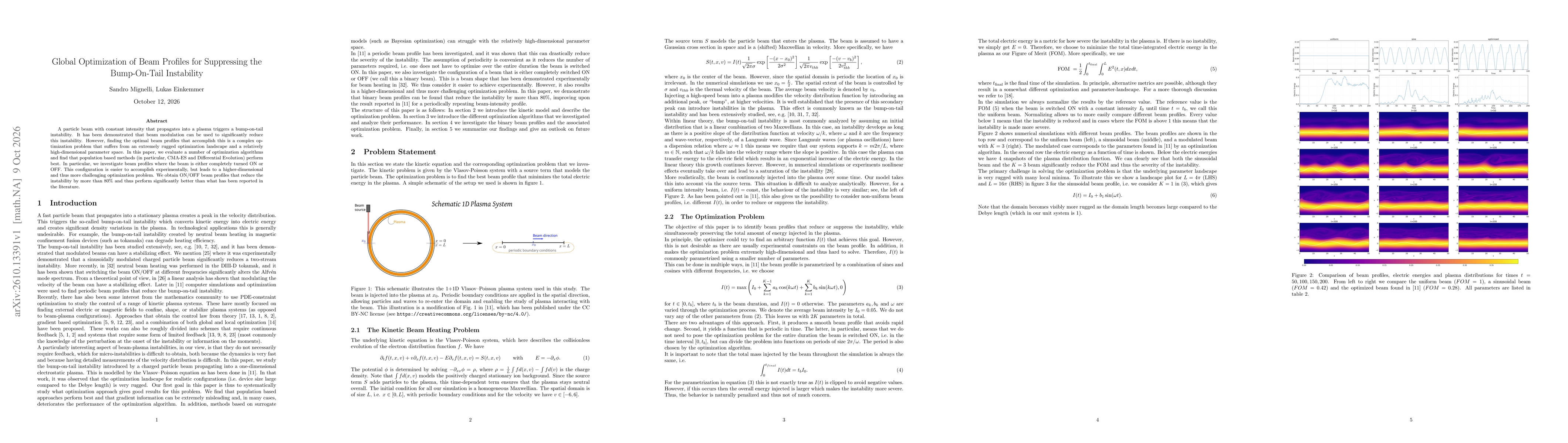 Thumbnail for Global Optimization of Beam Profiles for Suppressing the Bump-On-Tail Instability