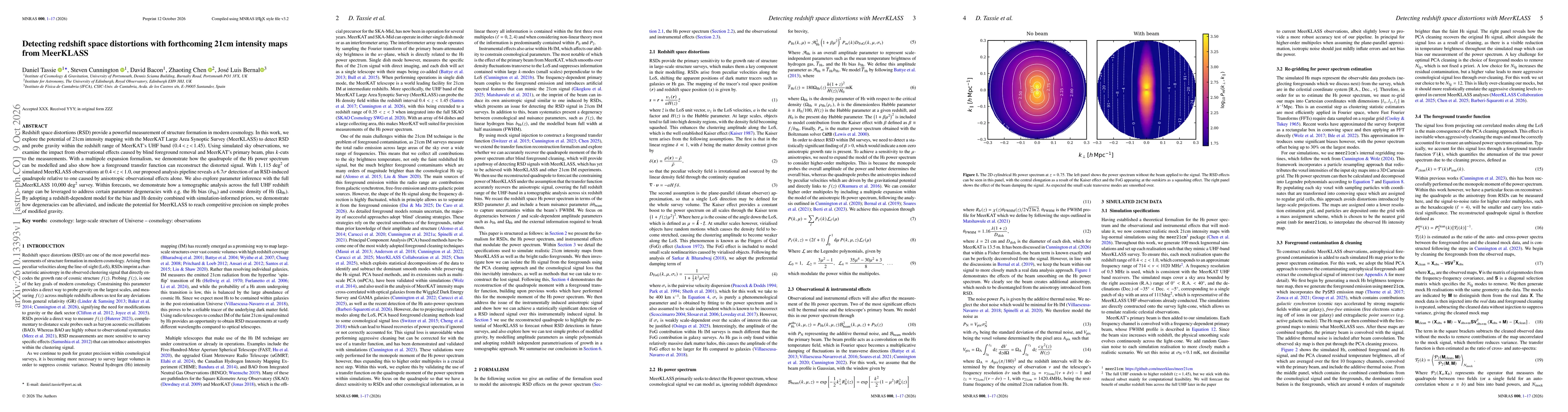 Thumbnail for Detecting redshift space distortions with forthcoming 21cm intensity maps from MeerKLASS