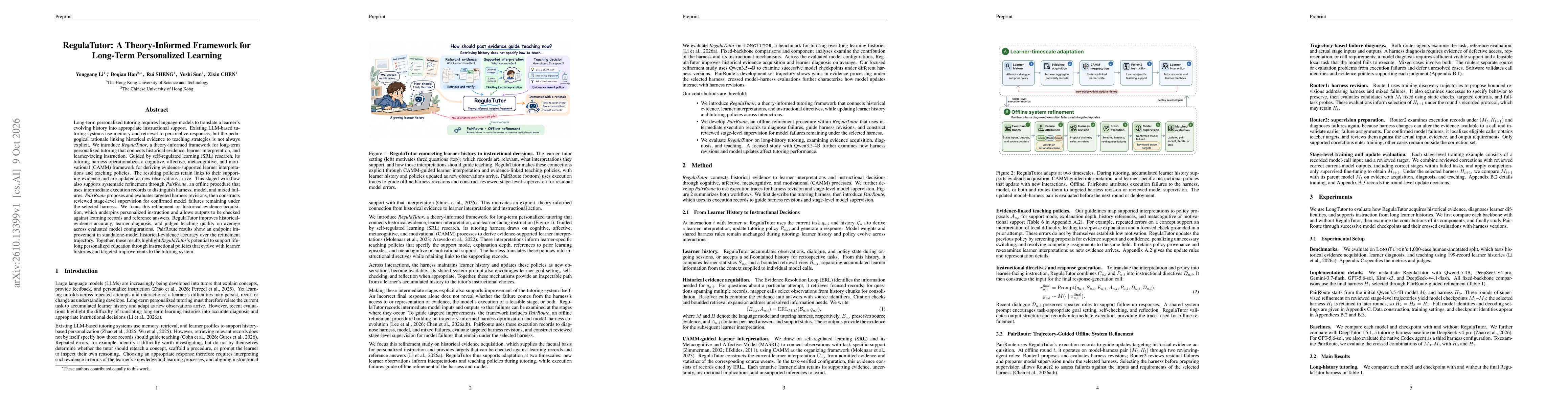 Thumbnail for RegulaTutor: A Theory-Informed Framework for Long-Term Personalized Learning