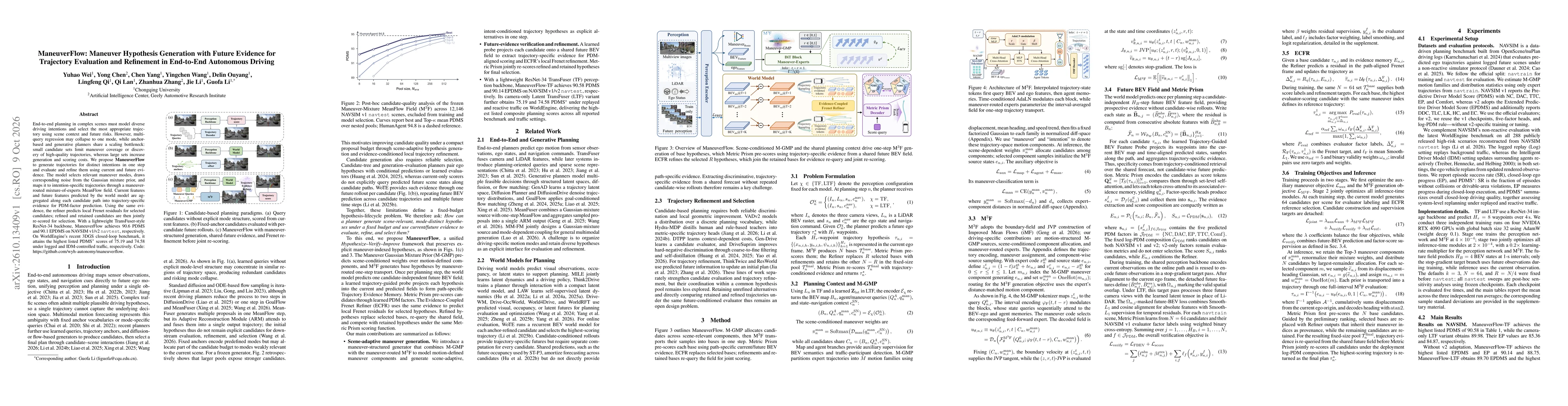 Thumbnail for ManeuverFlow: Maneuver Hypothesis Generation with Future Evidence for Trajectory Evaluation and Refinement in End-to-End Autonomous Driving