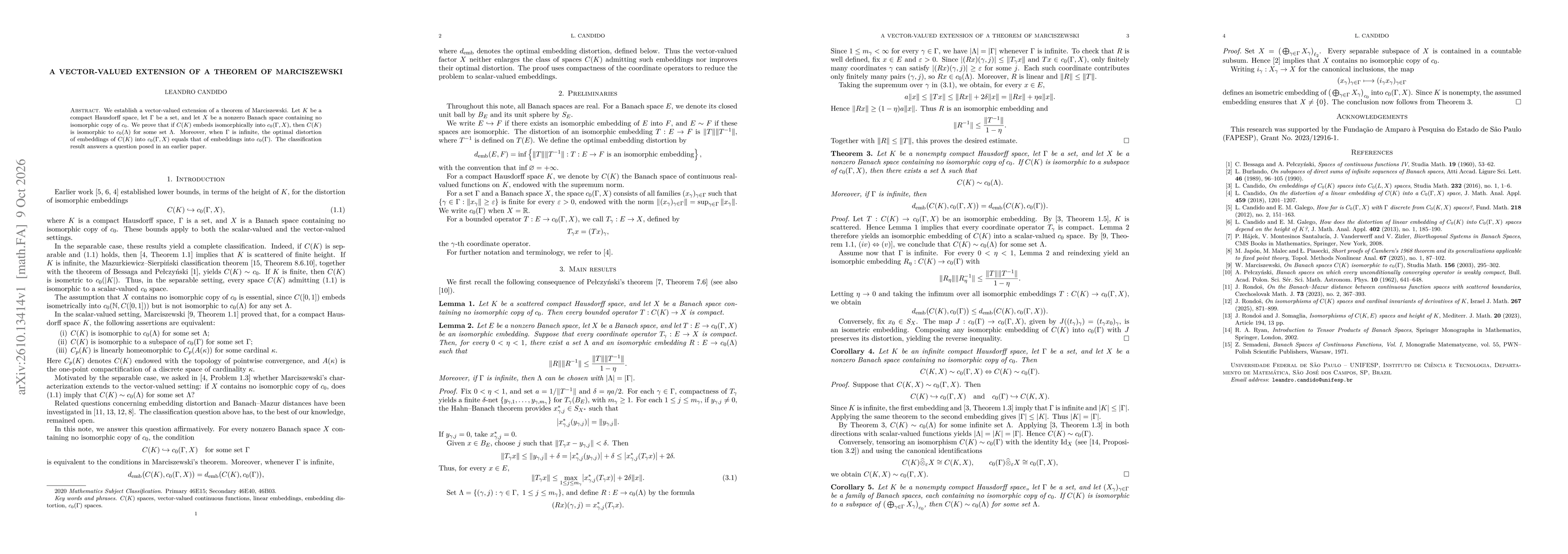 Thumbnail for A Vector-Valued Extension of a Theorem of Marciszewski
