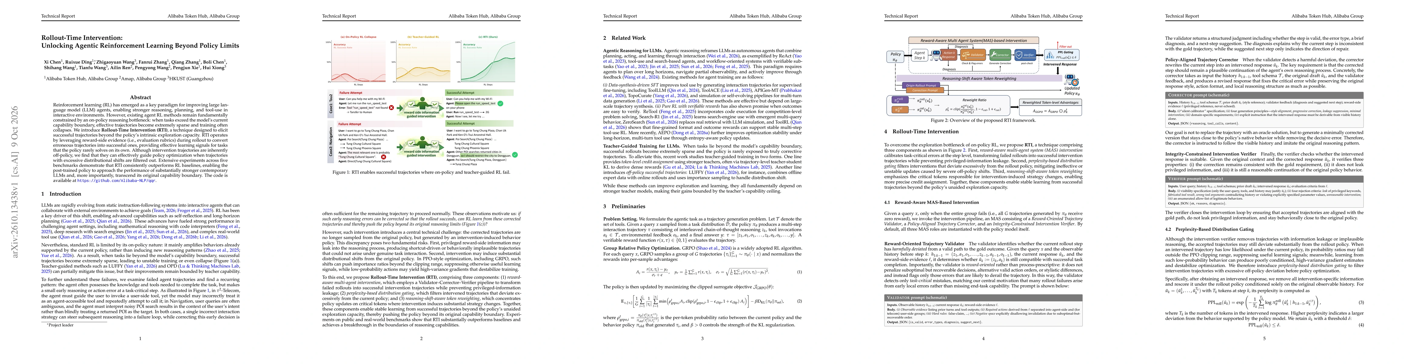 Thumbnail for Rollout-Time Intervention: Unlocking Agentic Reinforcement Learning Beyond Policy Limits