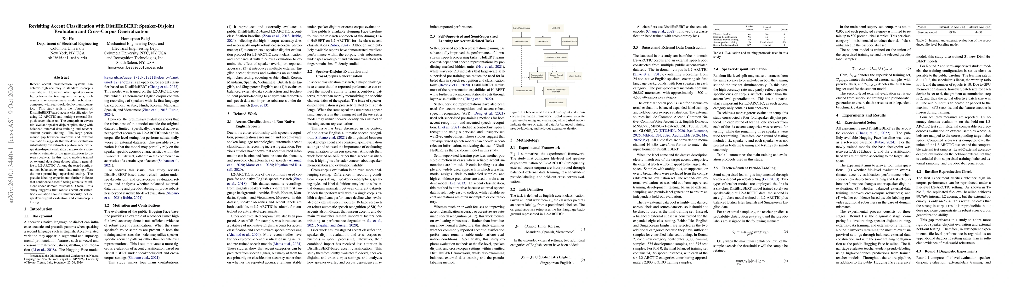 Thumbnail for Revisiting Accent Classification with DistilHuBERT: Speaker-Disjoint Evaluation and Cross-Corpus Generalization