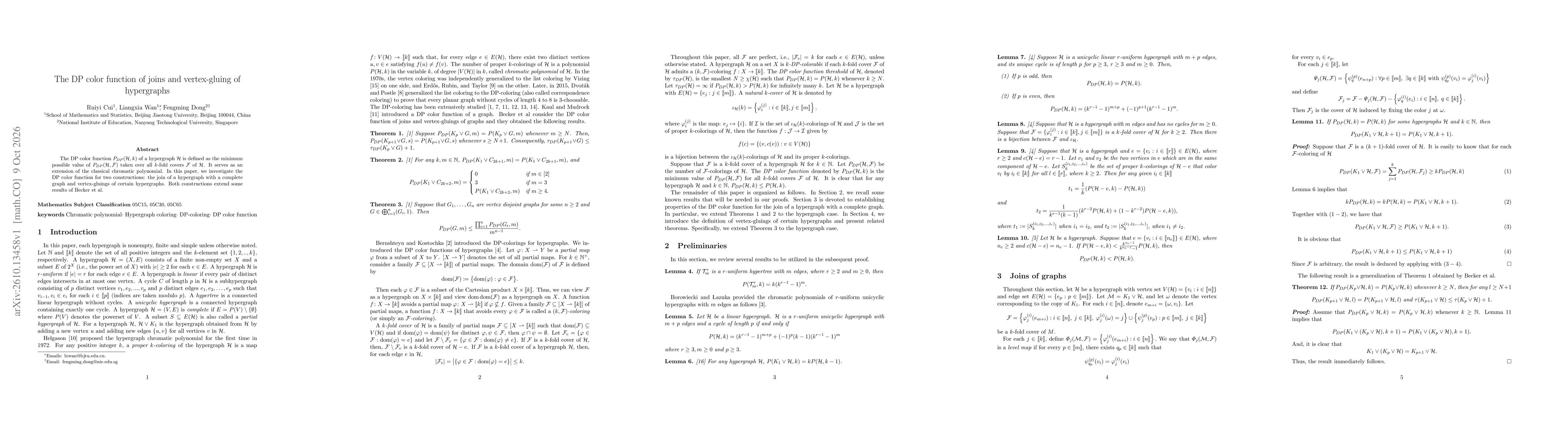 Thumbnail for The DP color function of joins and vertex-gluing of hypergraphs
