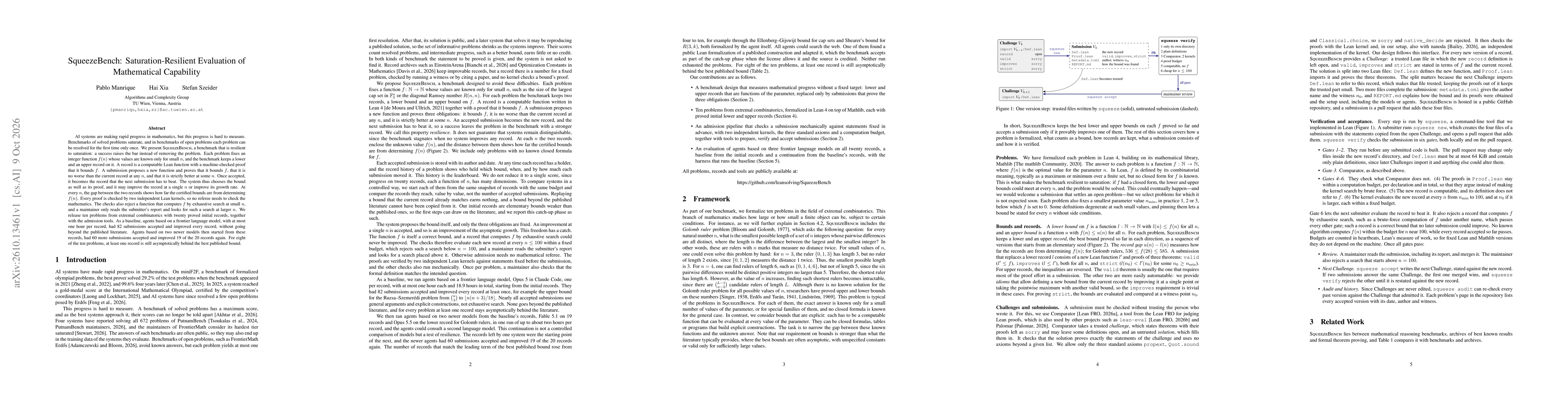 Thumbnail for SqueezeBench: Saturation-Resilient Evaluation of Mathematical Capability