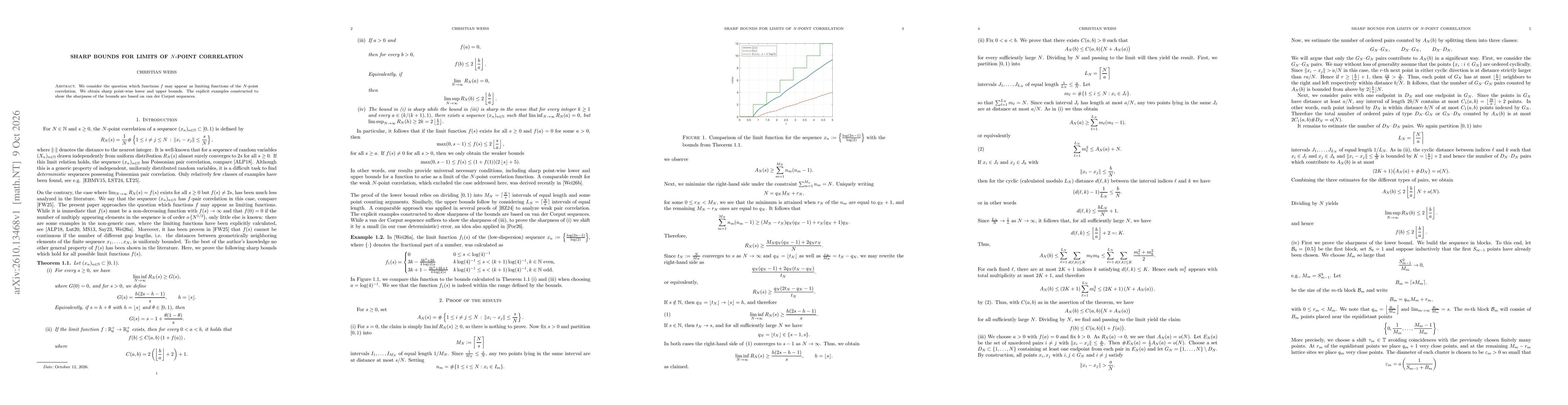 Thumbnail for Sharp Bounds for Limits of $N$-Point Correlation