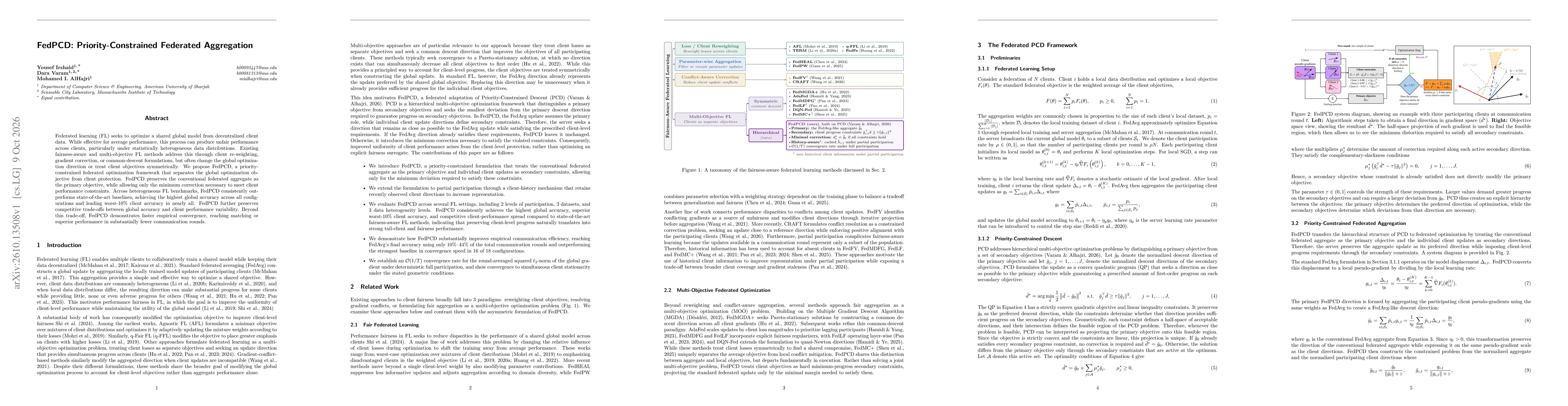 Thumbnail for FedPCD: Priority-Constrained Federated Aggregation