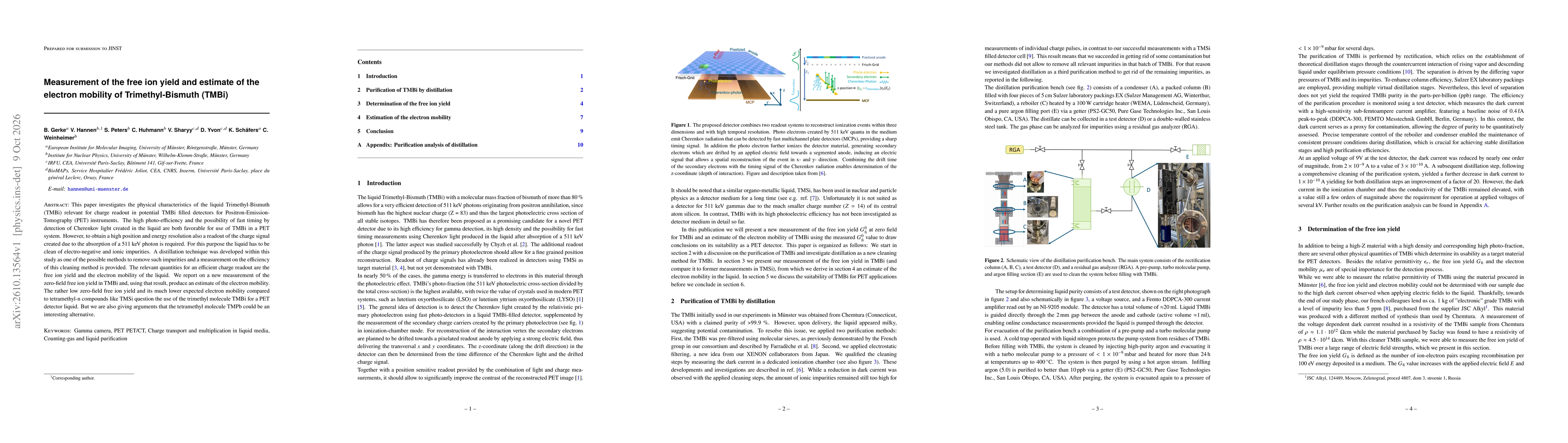 Thumbnail for Measurement of the free ion yield and estimate of the electron mobility of Trimethyl-Bismuth (TMBi)
