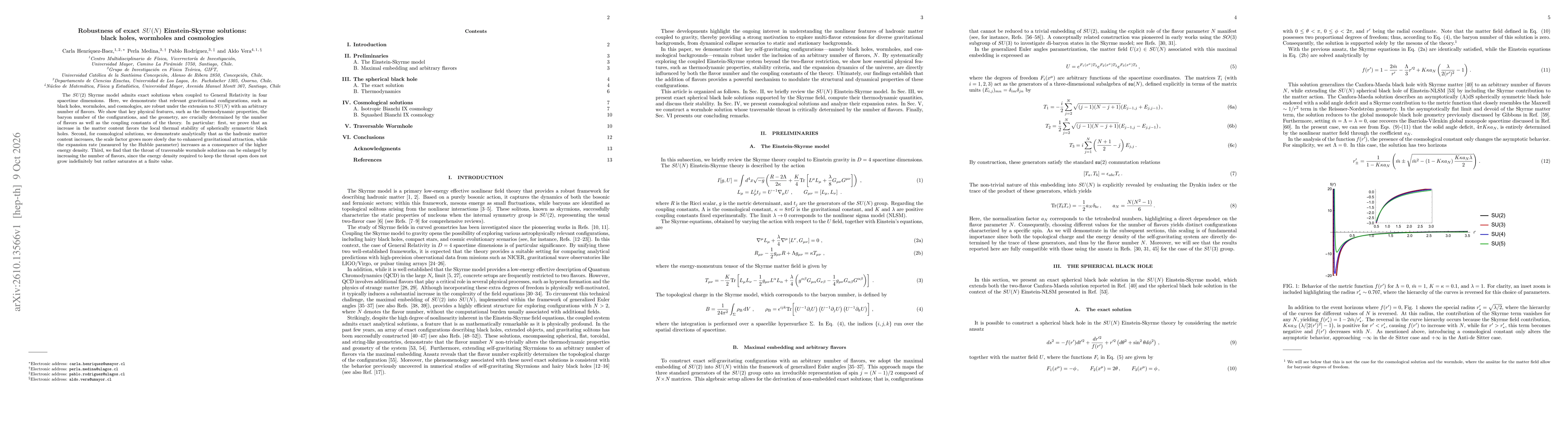 Thumbnail for Robustness of exact $SU(N)$ Einstein-Skyrme solutions: black holes, wormholes and cosmologies