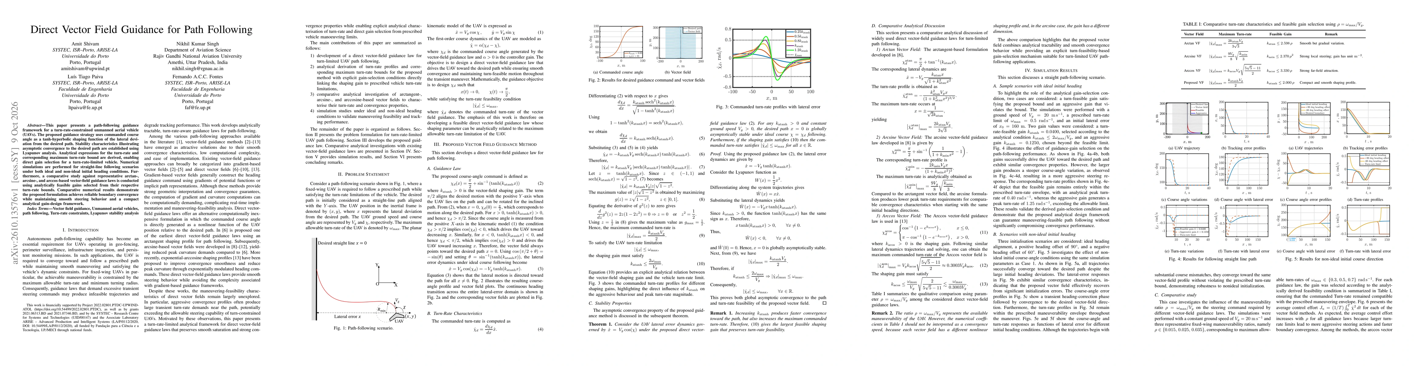 Thumbnail for Direct Vector Field Guidance for Path Following