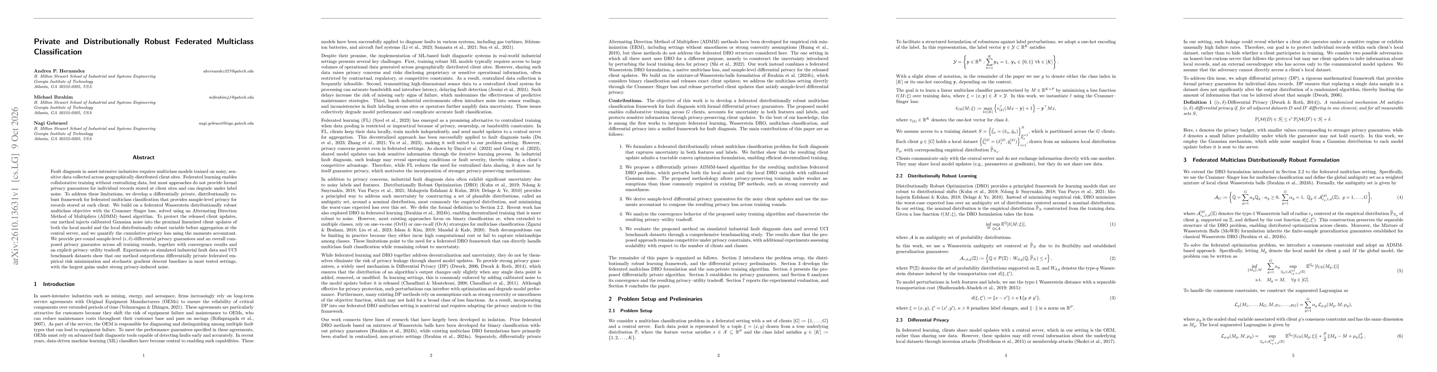 Thumbnail for Private and Distributionally Robust Federated Multiclass Classification