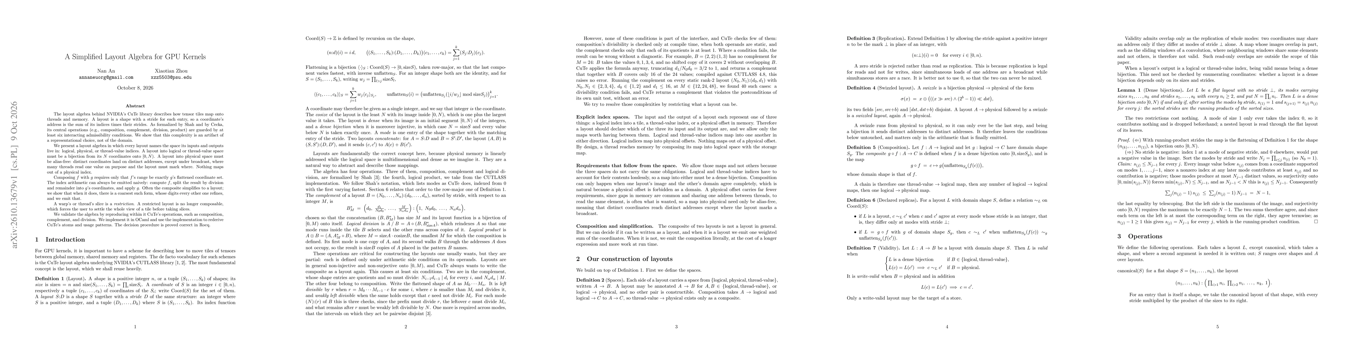 Thumbnail for A Simplified Layout Algebra for GPU Kernels