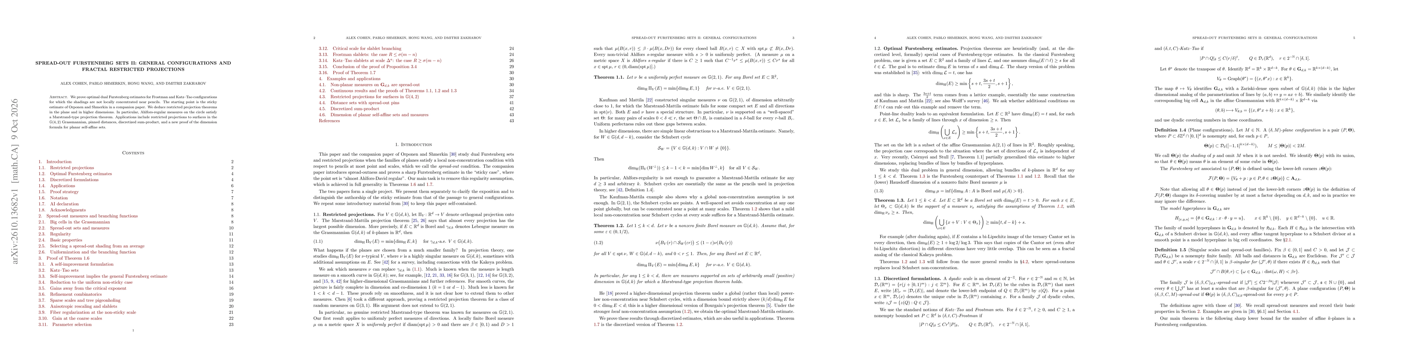 Thumbnail for Spread-out Furstenberg sets II: general configurations and fractal restricted projections