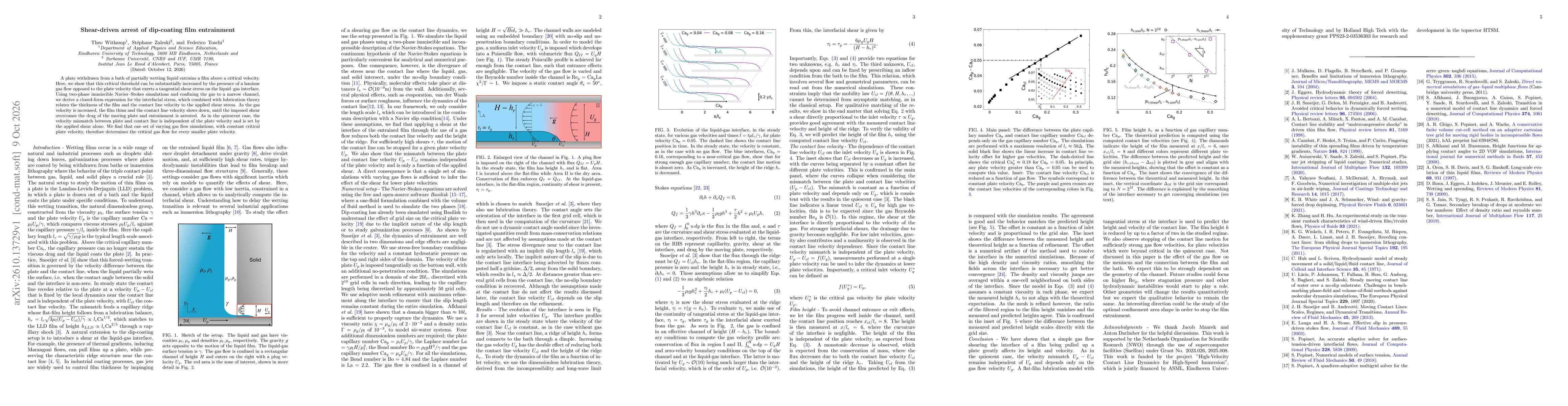 Thumbnail for Shear-driven arrest of dip-coating film entrainment