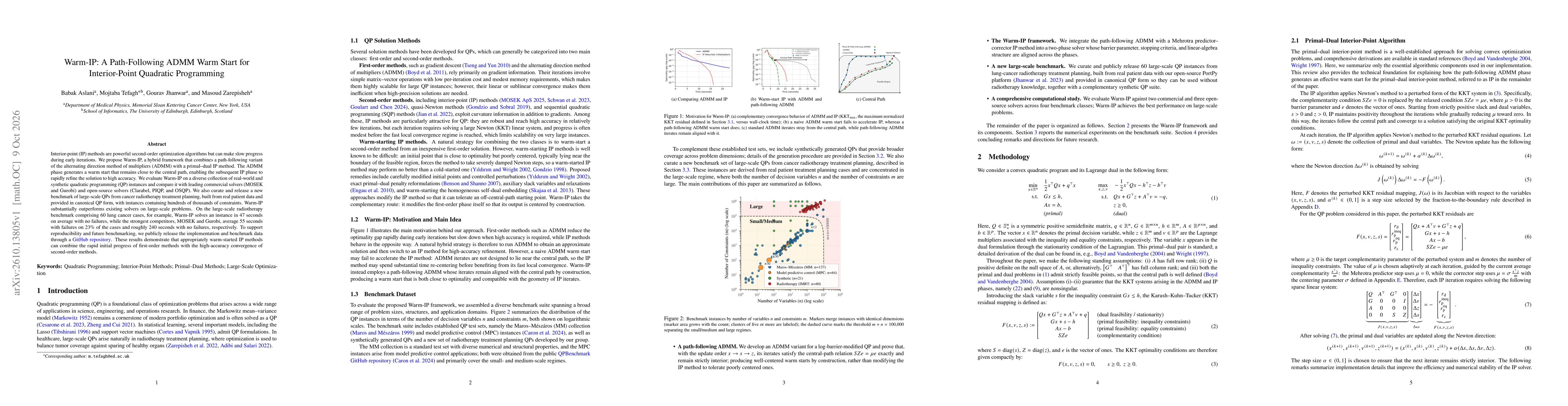Thumbnail for Warm-IP: A Path-Following ADMM Warm Start for Interior-Point Quadratic Programming